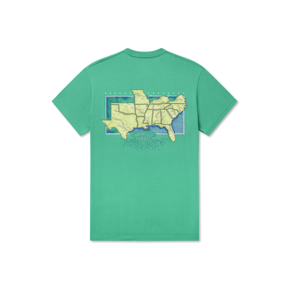 Bimini Green | River Route Collection Tee | The South