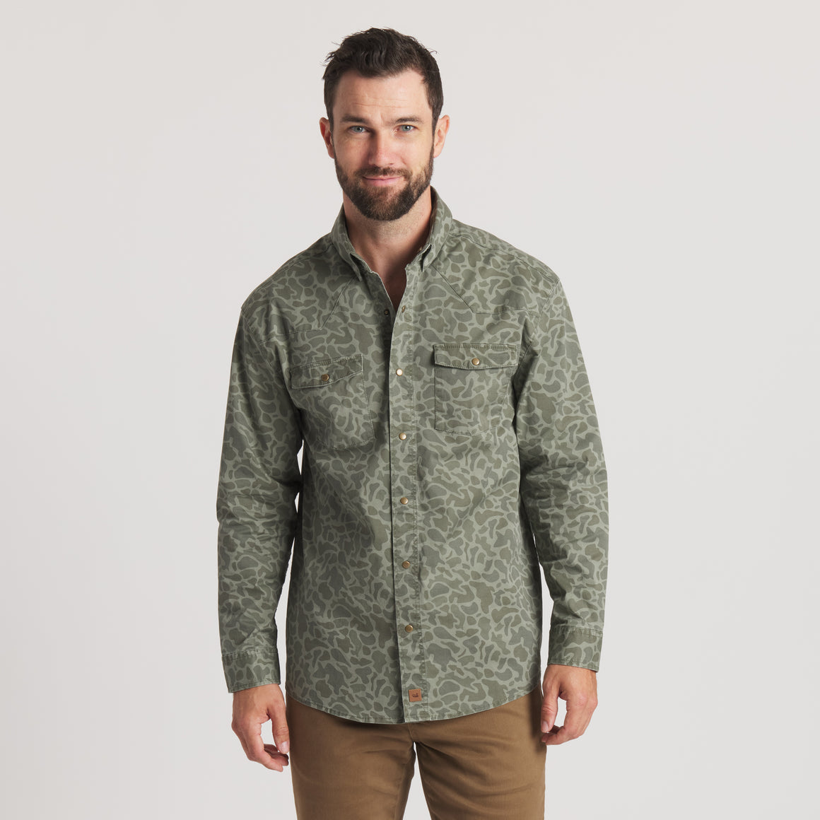 Dark Olive  Camo | ON MODEL | FRONT