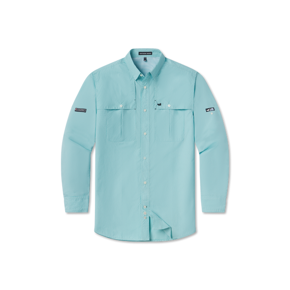 Antigua Blue North Key | North Key Fishing Shirt | Long Sleeve | Front