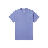 Embroidered Pocket T-shirt in Lilac with Peach Duck