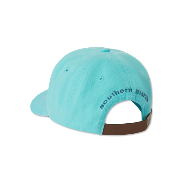 Washed Antigua Blue Hat with Slate Duck | Southern Marsh Washed Hat | Back