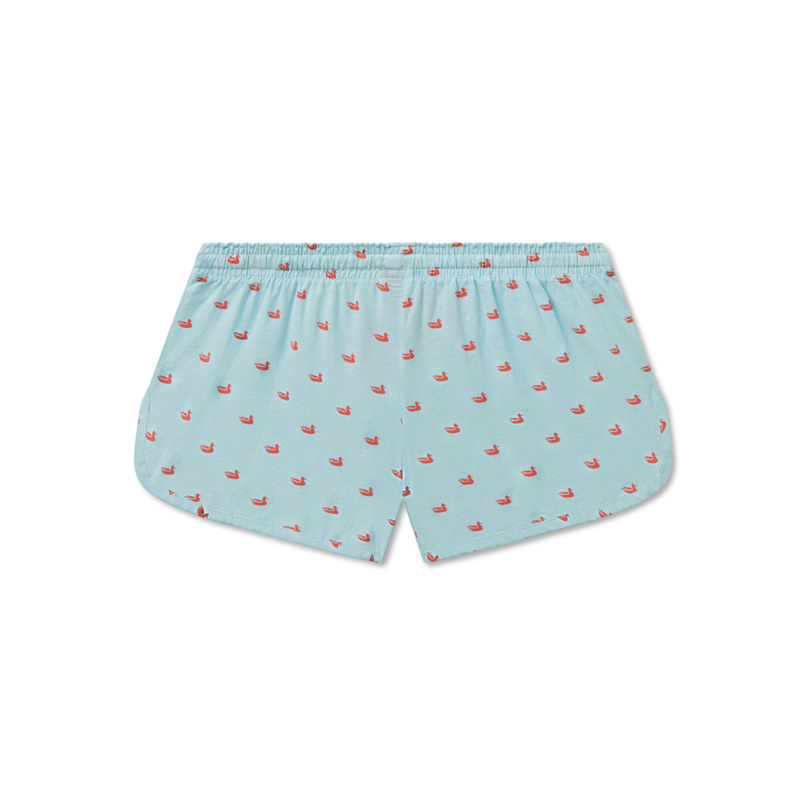 Antigua Blue with Coral Ducks 
| Back