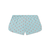 Antigua Blue with Coral Ducks 
| Back