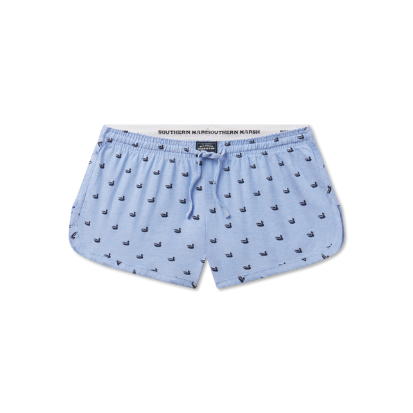 Light Blue with Navy Ducks