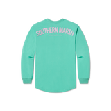 Bimini Green with Pink Seersucker | Original Rebecca Jersey | Womens Fit Long Sleeve T-Shirt | Back