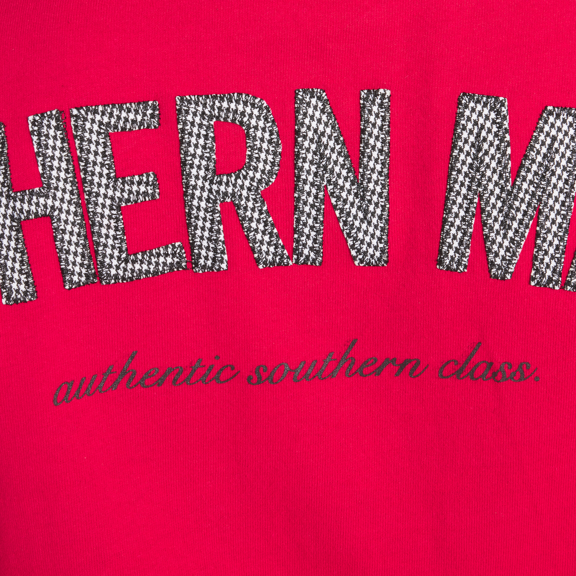 Crimson with Houndstooth Jersey | On MODEL DETAIL 2