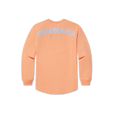 Melon with Blue Seersucker | Original Rebecca Jersey | Womens Fit Long Sleeve T-Shirt | Back