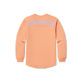 Melon with Purple Seersucker | Original Rebecca Jersey | Womens Fit Long Sleeve T-Shirt | Back