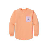 Melon with Purple Seersucker | Original Rebecca Jersey | Womens Fit Long Sleeve T-Shirt
