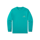 Teal | FieldTec™ Fish Tee | Long Sleeve | Front