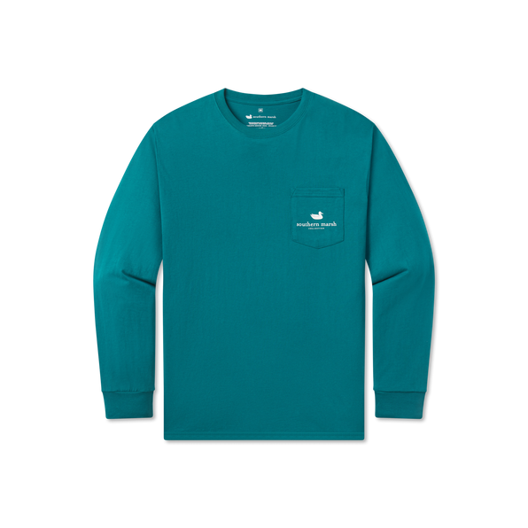 Dark Green | Signature Ornament Tee | Long Sleeve | Front | Pocket Tee