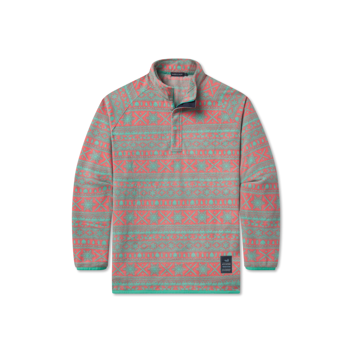 Coral and Mint Alpine | Alpine Fleece Pullover