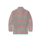 Coral and Mint Alpine | Alpine Fleece Pullover | Back