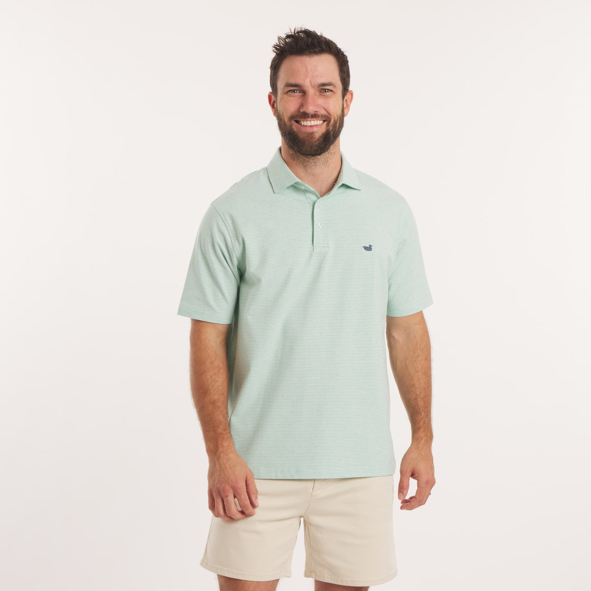 Mint Relaxed Stripe | On Model | Front