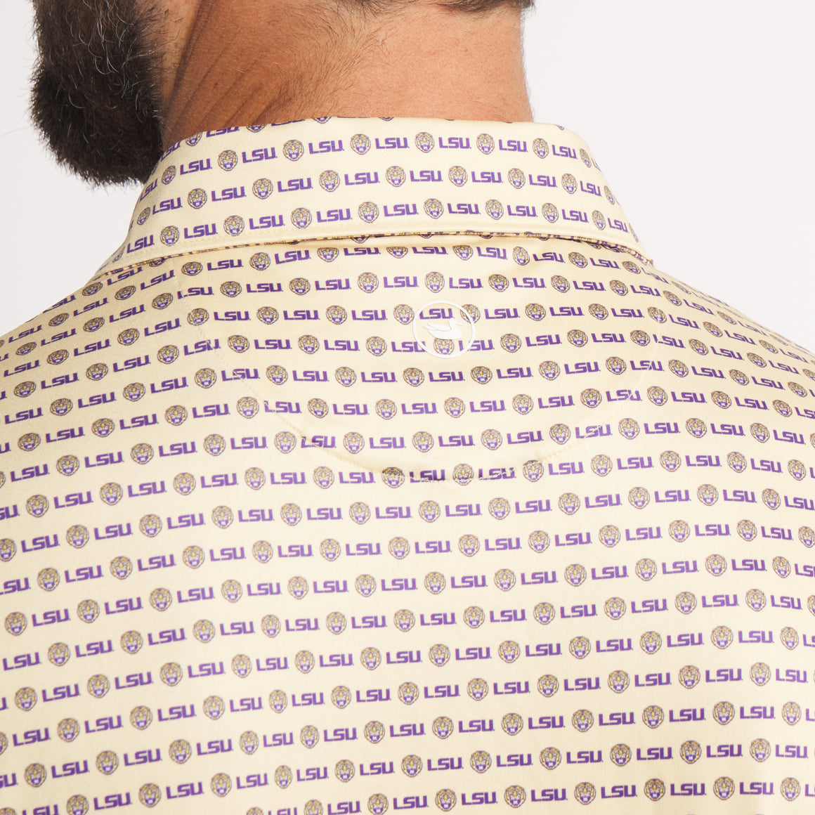 Golden Lsu Pattern | ON MODEL | LOGO