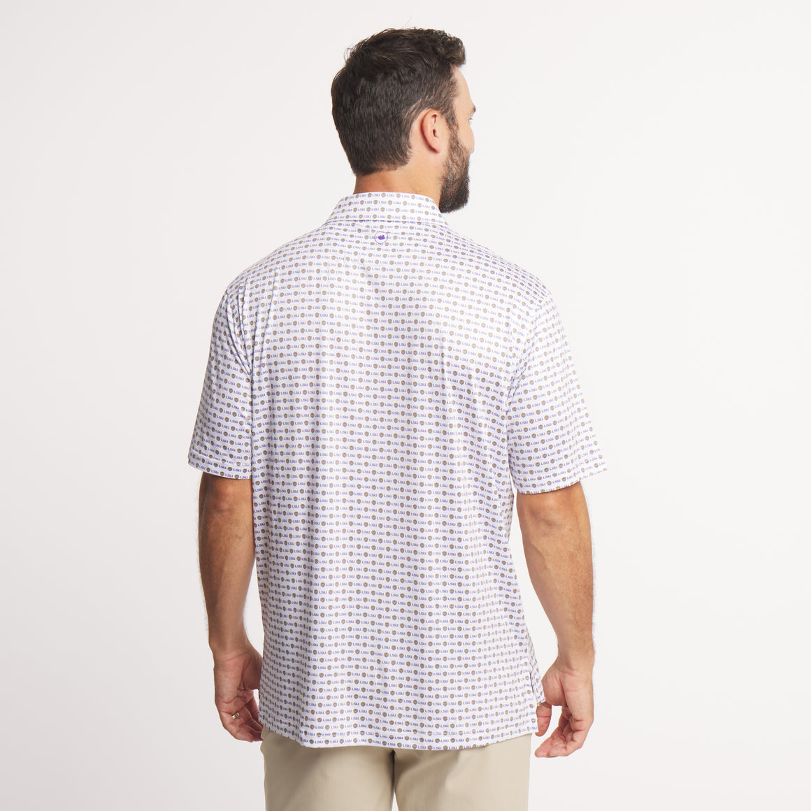 White Lsu Pattern | ON MODEL | BACK