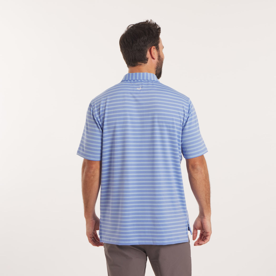 French Blue & Mint Stripe | On Model | Back