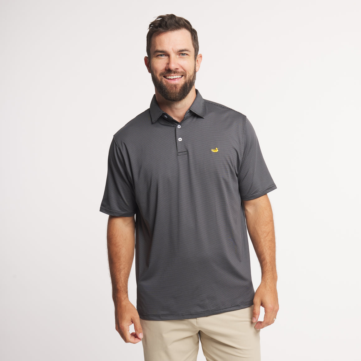 Black & Dark Gray Stripe | ON MODEL | FRONT