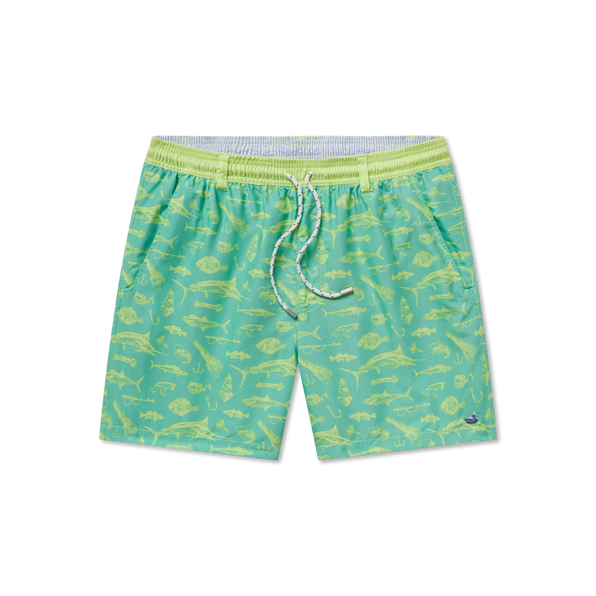 Bimini Green and Lime Fish Print