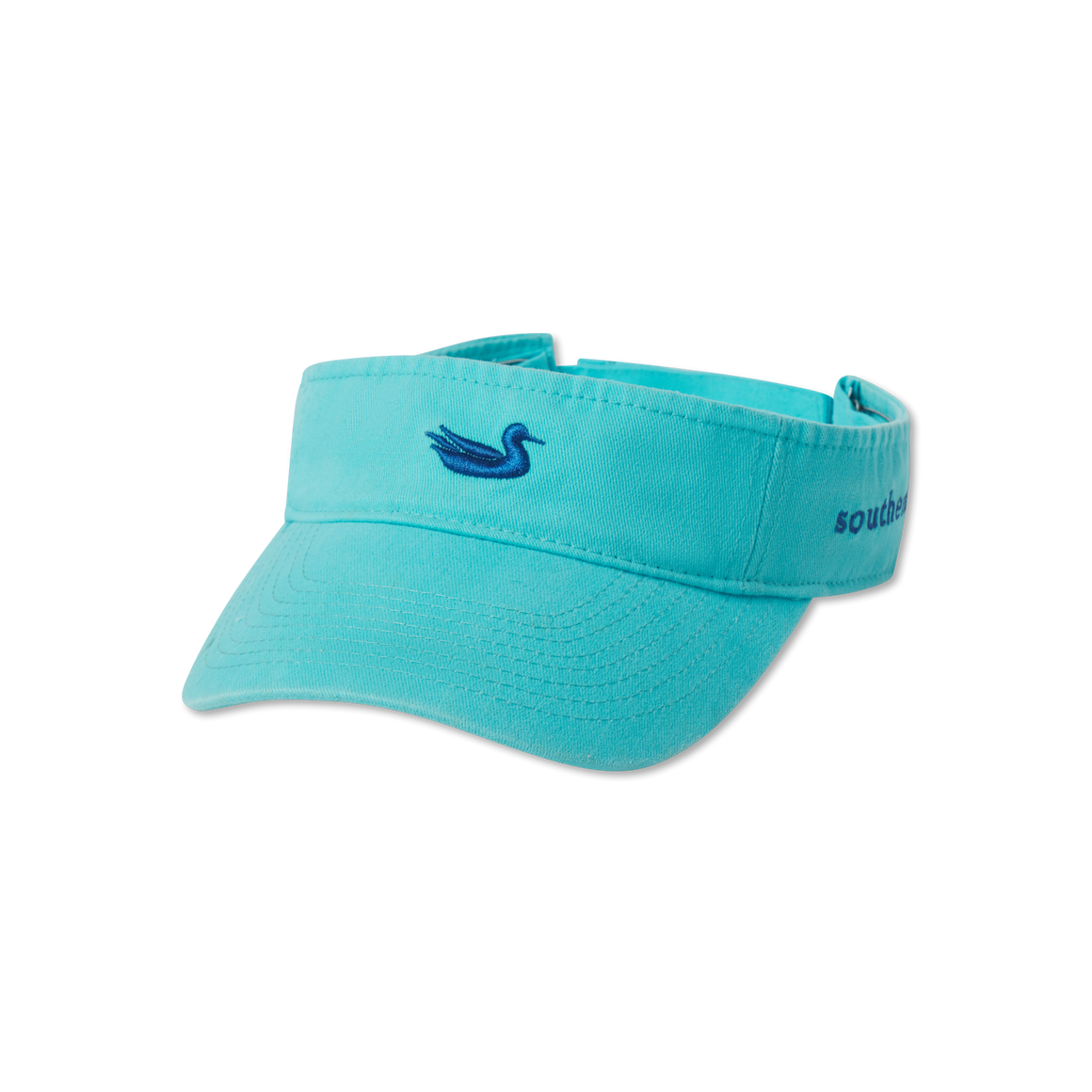 Washed Antigua Blue Visor with Slate Duck