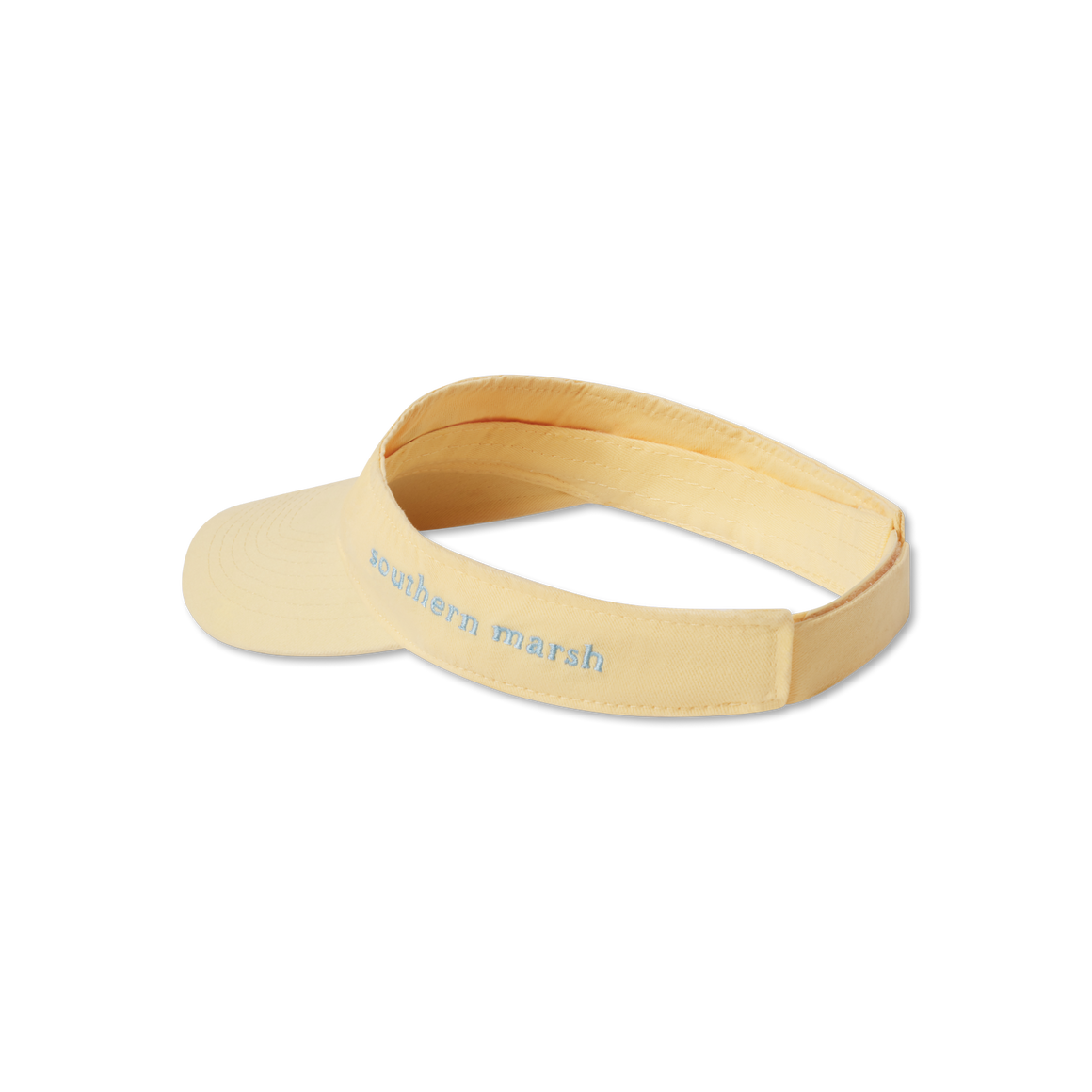 Washed Buttercream Visor with Light Blue Duck | Side