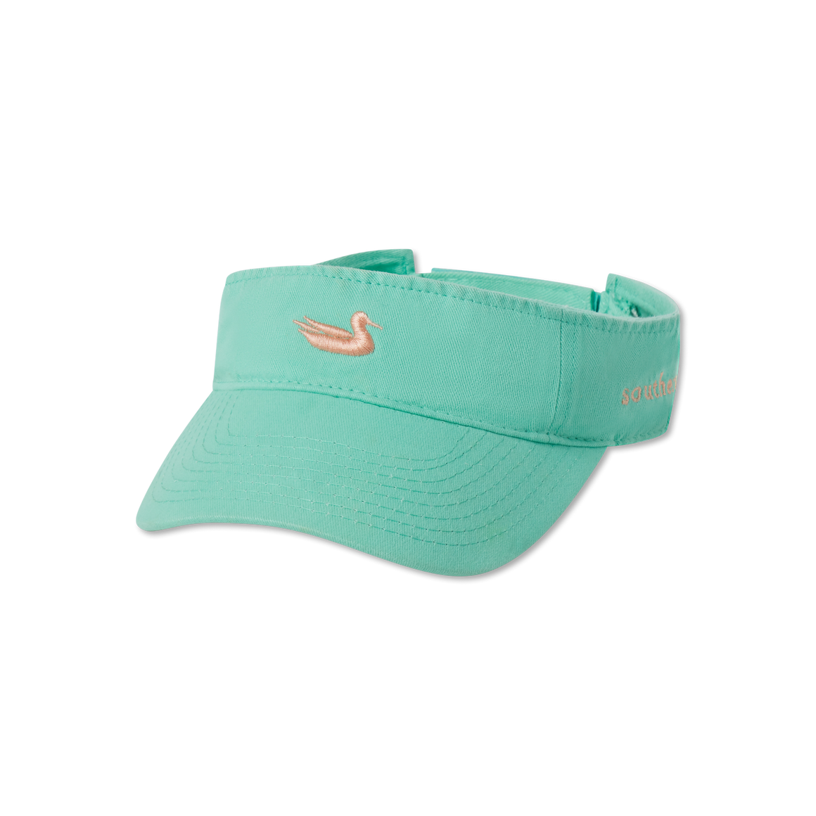 Washed Bimini Green Visor with Melon Duck