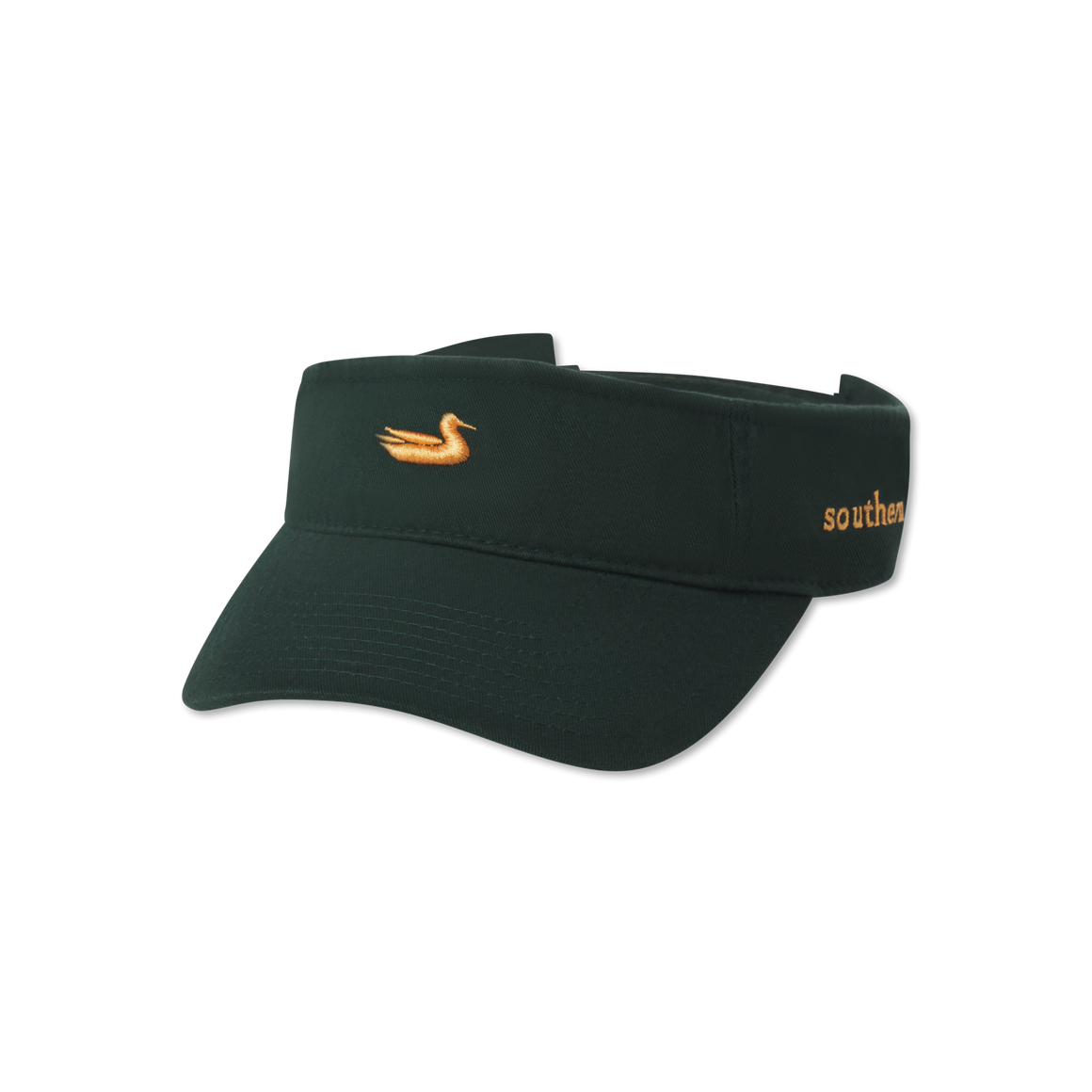 Washed Dark Green Visor with Yellow Duck