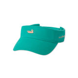 Washed Jockey Green Visor with Peach Duck