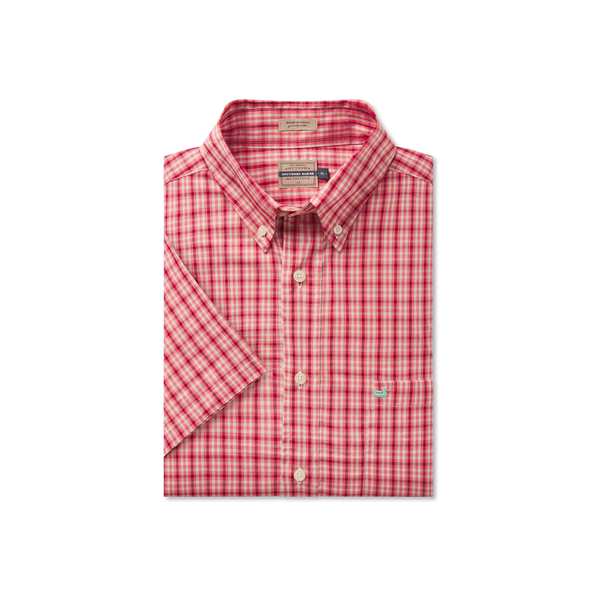 Washed Red and Mint Plaid