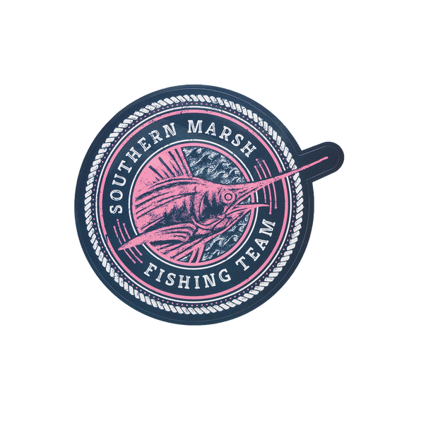 Navy with Pink Sticker
