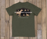 Washed Dark Green Heather | Branding Collection Tee | Hunting Dog