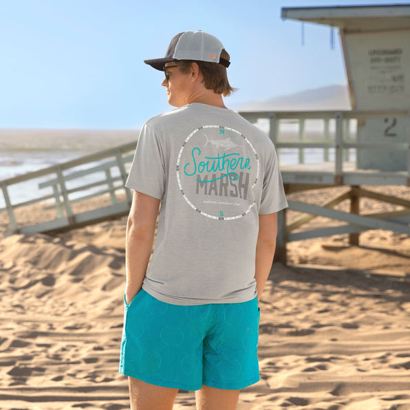 Light Gray | FieldTec™ Heathered Tee | Marlin Time | LS