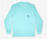 Antigua Blue | FieldTec™ Heathered Long Sleeve Tee | Flags | Front