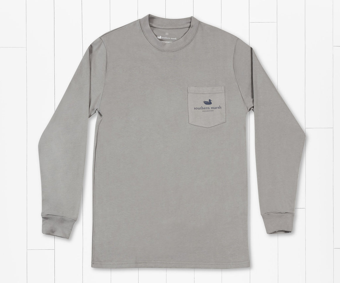 Dark Gray | Vintage Tag Tee | Anchor | Long Sleeve T-Shirt | Soft Southern Vintage