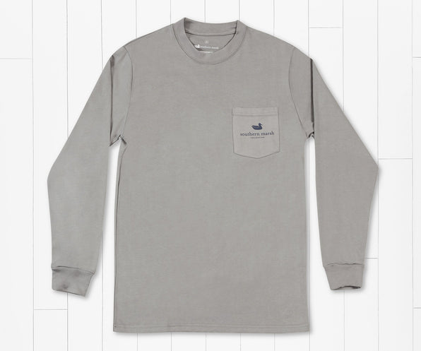 Dark Gray | Vintage Tag Tee | Anchor | Long Sleeve T-Shirt | Soft Southern Vintage