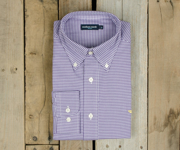 Purple Houndstooth with Yellow Duck