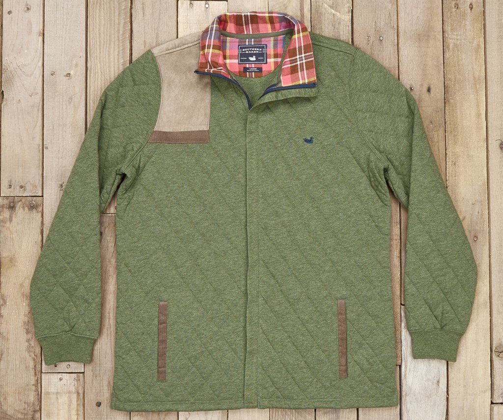 Dark Olive Heather | Carlyle Sporting Jacket | Heather | Front