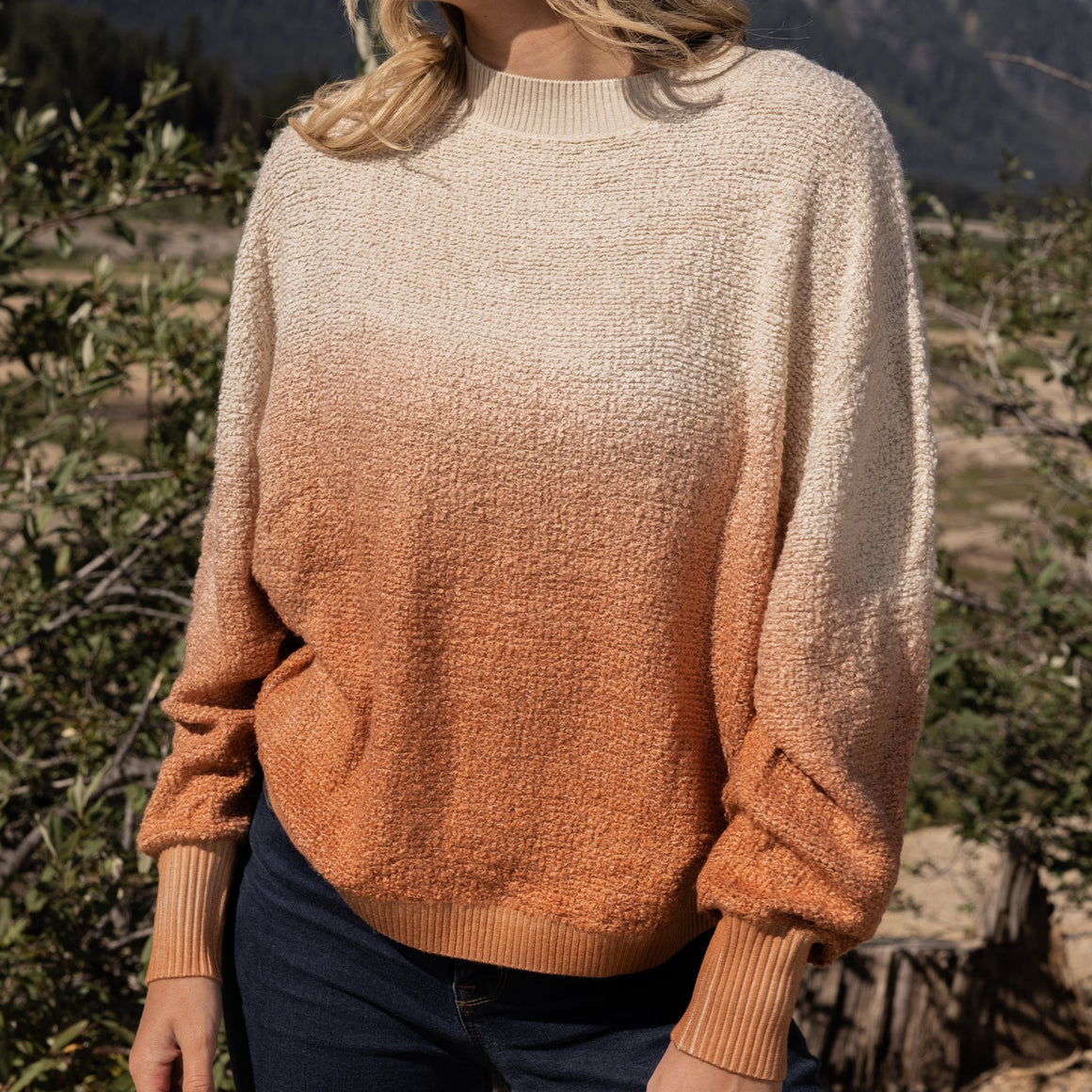 Rust | Seville Dip Dye Sweater | Lifestyle