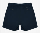 Colonial Navy | Regatta Short | 6in. | Pleated | Mens Shorts | Back